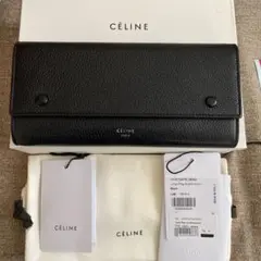 セリーヌ 長財布 バイカラー ブラック イエロー