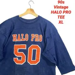 90s Vintage ビンテージ　　HALO PRO TEE 七分丈　XL