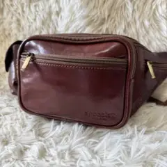 美品　snobbist スノビスト　ボディバッグ 茶 本革　ウエストバッグ