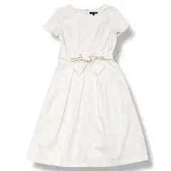 美品 anyFAM エニィファム 上品 美シルエット ワンピース リボン 3
