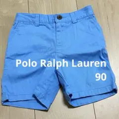 〖美品〗 ラルフローレン 半ズボン 短パン 水色 ウエストゴム 夏 24M 90