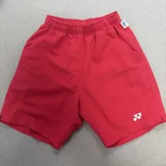 レッド ハーフパンツ ウエストゴム ポケット付き140cm