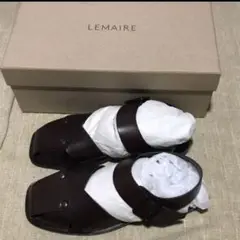 値下げ不可 LEMAIRE LEATHER STRAP SANDAL ブラウン
