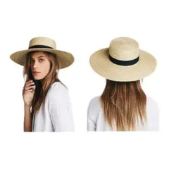 未使用タグ付き ラックオブカラー Fedora 麦わら帽子 中折れハット S/M r22_01.jpg