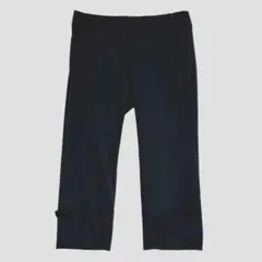 ブリジット　リボンヘム クロップドスラックス　黒　11 / L