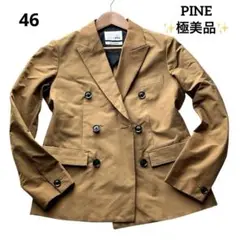 ✨極美品✨PINEテーラードジャケット ダブルブレスト 撥水性 橙色 高級 46