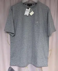 新品未使用 ザスコッチハウス 紋章刺繍 カイリーンチェック Tシャツ グレー