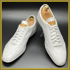 Santoni サントーニ レザースニーカー ホワイト 希少サイズ キレイ目