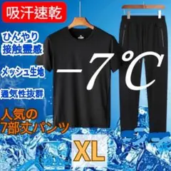 【Tシャツ＋パンツセット】速乾　スポーツ　冷感　ユニセックス　部屋着　XL