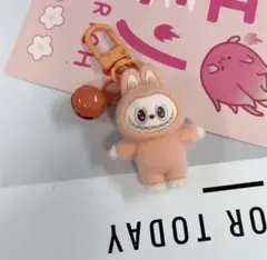 【新品未使用】【送料込】ラブブぬいぐるみキーホルダーオレンジ×1