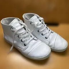 [美品]トムスTOMS ハイカットスニーカー　ホワイト 23.5cm