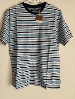 68 & BROTHERS 青系ストライプ Tシャツ M タグ付き