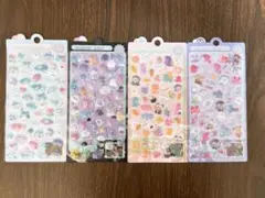 4枚セット シールセット カラフルな立体シールセット ぷくぷくシール