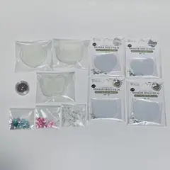 シリコンレジン型 ダブルシェイカーモールド ハート クマ 蝶 3点セット
