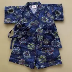 男の子　花火柄 甚兵衛 90cm バースデー購入品　送料無料
