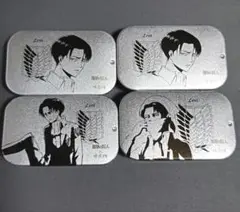 進撃の巨人 リヴァイ 味覚糖 缶ケース　4個セット