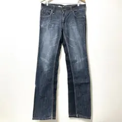 Blue Spencer ダークブルー デニム ジーンズ　綿100% L