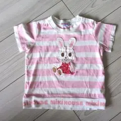 【Summer sale!!】ミキハウス ウサギ刺繍 Tシャツ 80cm