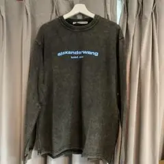 AlexanderWangアレキサンダーワン ロゴロンT長袖 ブルー