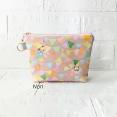 【22fabric】内ポケット付きミニポーチ　フラッグスター