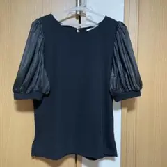 index ブラックカットソー　半袖　Mサイズ