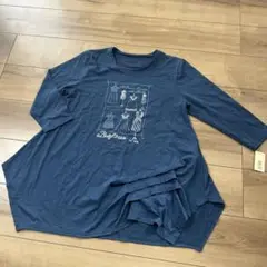 【boncilie】七分袖チュニック ネイビー