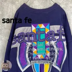 【日本製】サンタフェ ロゴ 刺繍 スウェット トレーナー 古着 ビンテージ