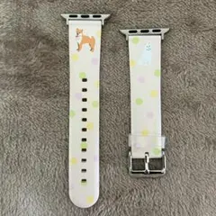 【新品】柴犬柴田さん&白柴キャラ白石さん柄 Apple Watchクリアバンド