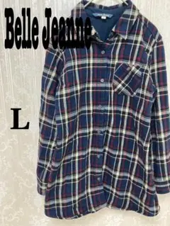 【Belle Jeanne】レディース チェック シャツ 長袖 裏起毛 古着