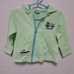 KladSkap　フード付き薄緑アウター 80(SS)　キッズ服