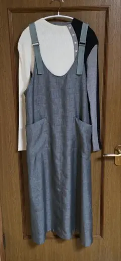 【極美品】グレージャンパースカート