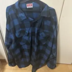 Wrangler フランネルシャツ 青黒チェック