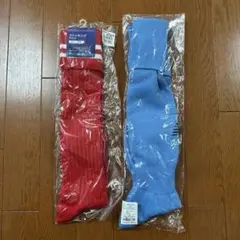 サッカーソックス 赤と青のストライプ