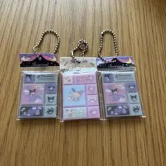 クロミ　うさはな　ミニチュアタイルシール　カプセルトイ　３つ