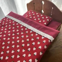 メルちゃん お布団セット(白いイチゴ)