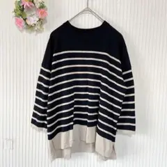 【a.v.v】 薄手 ニット カットソー (S) ストレッチ 春夏 洗える