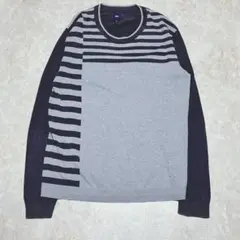 Gap ギャップ コットンニット M グレー、ブラック メンズ古着 綿100%