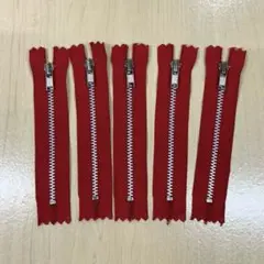 YKK ファスナー 赤 11cm 5本セット レッド ジッパー ハンドメイド