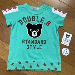 DOUBLE B ダブルビー　もこもこベアワッペン　半袖Ｔシャツ
