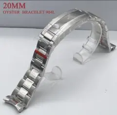 高品質 20mm ステンレスブレスレット】OYSTERタイプ　艶あり