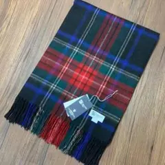 新品ジョンストンズ カシミア大判ストール☆ ブラック01qz