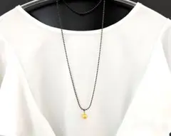 ゴールドカラー淡水パール＆ボールチェーンネックレス　60cm
