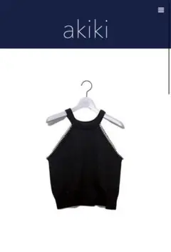 akiki summer american sleeve knit/black