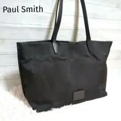 【Paul Smith】レザー＆ナイロントートバッグ/黒/肩掛け可/A4収納可