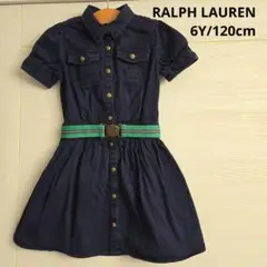 最終価格【RALPH LAUREN】半袖 シャツワンピース デニム