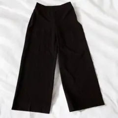 シルエット ワイドパンツ S〜M ダークブラウン　エ ジョルジオアルマーニ