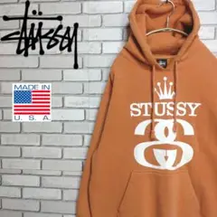 90s OLD STUSSY ステューシー パーカー デカロゴ USA製!