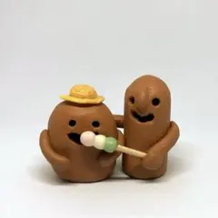 ハンドメイド フィギュア 埴輪 和風 団子 かわいい 和菓子 はにわ 昭和　帽子