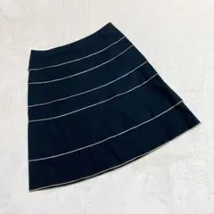 PAULE KA ポールカ ＊ スカート ひざ丈 フリル ボーダー (38)