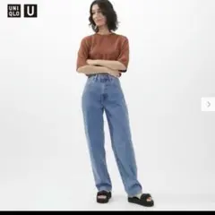 UNIQLO U カーブジーンズ 24 ブルー ユニクロ